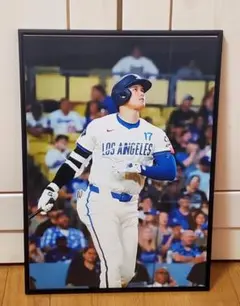 祝ドジャース大谷翔平 2024年MVP獲得！A3サイズポスターフレーム付き③