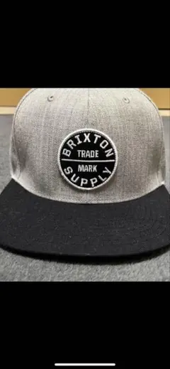 新品未使用 BRIXTONキャップ グレー×ブラック