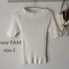 any FAM オンワード樫山　半袖リブニット　サイズ２