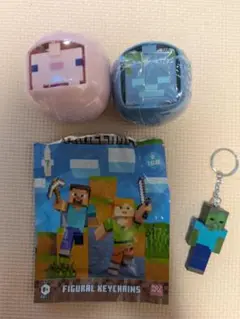Minecraft フィギュアガチャ　キーチェーンセット
