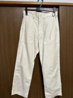 スピックアンドスパン　アイボリー コットン ワークパンツ Lサイズ