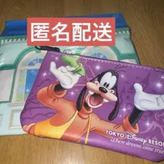 ディズニーリゾート　チケットデザイン　ポーチ　グーフィー