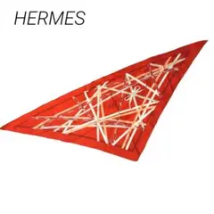 エルメス HERMES ポワンテュ ボルデュックリボン 三角スカーフ