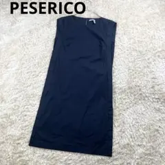 PESERICO ペゼリコ　ノースリーブ　ワンピース　ネイビー　38 Mサイズ