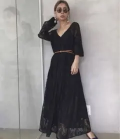 アメリヴィンテージ LAYLA LACE DRESS レースロングワンピース