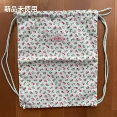キャスキッドソン　ブルー花柄ナップサック巾着