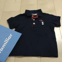 美品　familiar ポロシャツ 90 　　　ネイビー