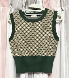 MURUA ジオメトリックニットベスト