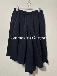コムデギャルソン　変形ガウチョパンツ　　　スカートパンツ　ポリ縮　黒 2025年最新】COMME des GARCONS レディース ガウチョパンツの