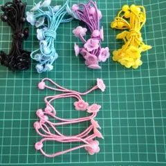 半カップ付き　ヘアゴム