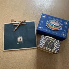 モロゾフ　喫茶ペンギン　刺繍ボックス 旅するティーポット　中身なし　空箱　空き缶