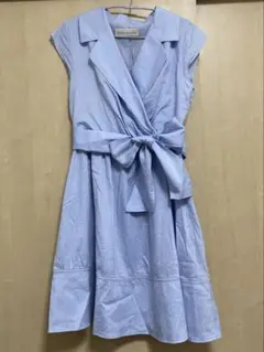 31 Sons de mode 水色 フレンチスリーブ　シャツワンピース