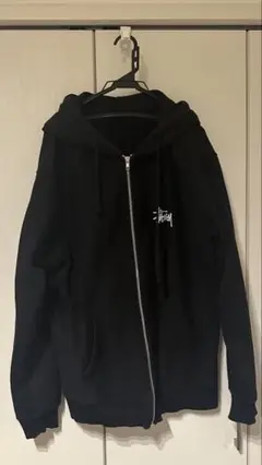 STUSSY ジップパーカー 黒