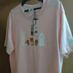 PUMAどうぶつの森コラボ 薄ピンク Tシャツ S（メンズ）