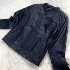 ★美品 マウジー ライダースジャケット レザージャケット ジップアップ 黒 M