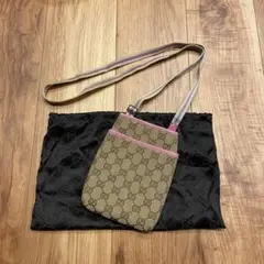 グッチ 141863 GGキャンバス ショルダーポーチ バッグ フォンケース