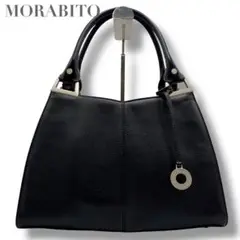 美品✨モラビト ワンショルダー ハンドバッグ レザー ロゴチャーム ブラック シグニチャーライン | モラビト（MORABITO） バッグ・財布の公式通販