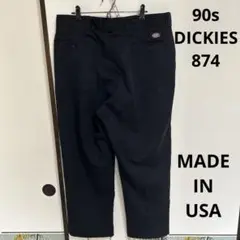 【希少】90sDICKIES 874 ブラック　USA製　TALONディッキーズ