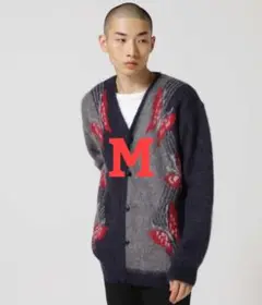 Needles ニードルズ ニードルス カーディガン 総柄 モヘアニット M
