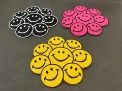 刺繡ワッペン　人気お買い得セット　にこちゃん３色セット