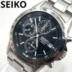【稼働】セイコー 腕時計 ダイバー クロノグラフ 100M 電池新品 純正ベルト