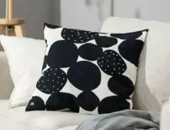 未使用 IKEA サンドセーナプ クッションカバー ブラック/ホワイト 訳あり