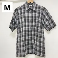 【美品】Mサイズ　チェック柄　半袖シャツ