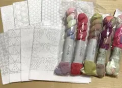 ホビーラホビーレ刺し子布、ぐりグら刺し子糸