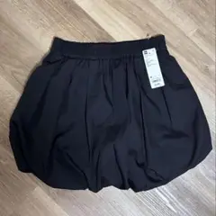 未使用タグ付　バブルヘムミニスカート　ブラック　M