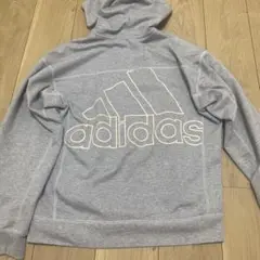 adidas グレー ジップアップパーカー 古着