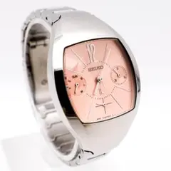 《一点物》SEIKO lukia 腕時計 サーモンピンク デイデイト ビジネス
