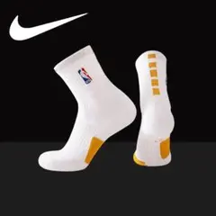 ナイキ エリートNIKE ELITE NBA ロゴ ソックス　ホワイトイエロー