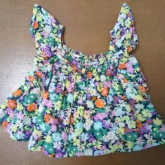 babyGAP 花柄フリル付タンクトップ　6〜12months