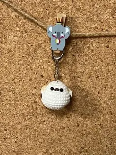 あみぐるみ シマエナガキーホルダー