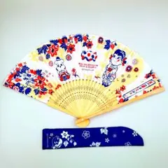不二家のミルキー　ペコちゃん扇子 専用ケース付き