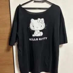 サンリオ　キティ　リメイク　肩出し風　Tシャツ　ギャル　小悪魔