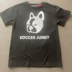 soccer junky 黒 Tシャツ 犬プリント　130㎝