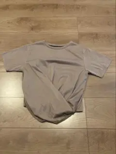 ベージュ 半袖 Tシャツ コットン混合