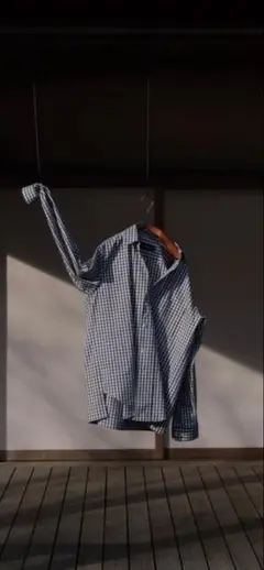 ENSOU. / GINGHAM CHILDISH SHIRT - Grey