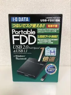 アイ・オー・データ製のUSB対応FDドライブ「USB-FDX1BK」