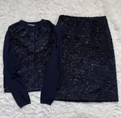 未使用品 タグ付き 'S Max Mara カーディガン　セットアップ　S 紺