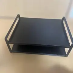 tower レンジ上ラック　ブラック　黒