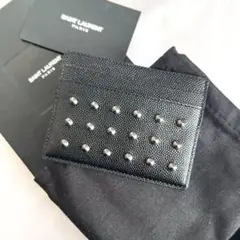 新品未使用 サンローランパリ カードケース パスケース スタッズ レザー