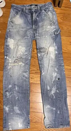 plein デニム ヴィンテージ 古着 ペイント加工 ダメージ加工