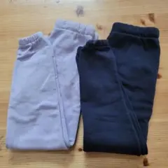 H&M スエットパンツ 2色セット (パープル/ネイビー)