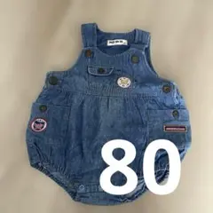 PICK ON VA デニムオーバーオール 80