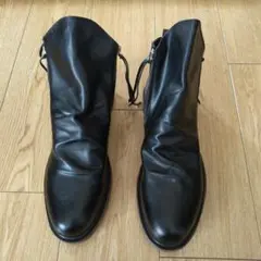 黒 ジッパーブーツ