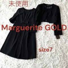 ♦︎未使用　マーガレットゴールド　ブラックフォーマル　喪服　フレアワンピース