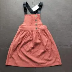 ★新品タグ付⭐️130センチ ブランシェス⭐️ジャンバースカート　オレンジレッド
