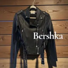 美品　Bershka ブラック ライダースジャケット M